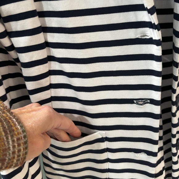 Tahari Nautical Blazer Jacket - Blue/White Size S - Picture 8 of 10